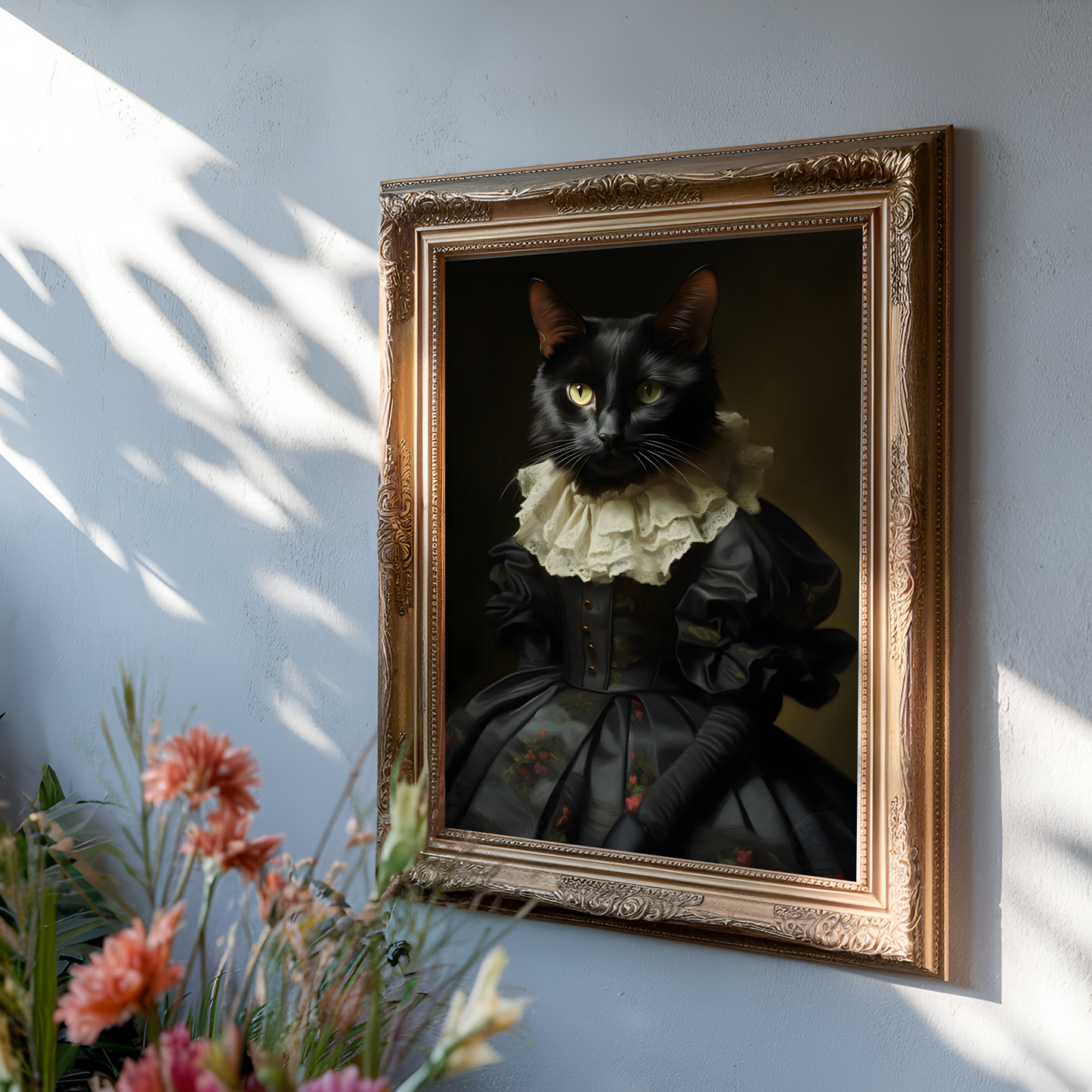 Gothic Cat In Dress