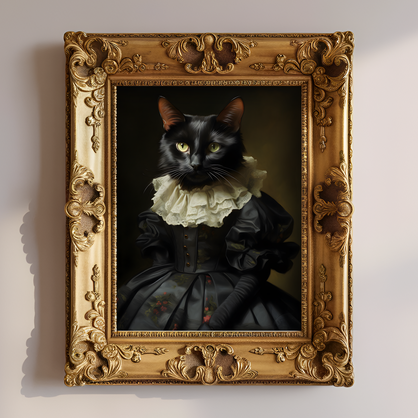 Gothic Cat In Dress